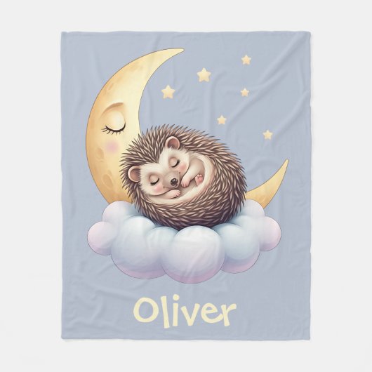 Niedlicher Igel Fleecedecke (Vorderseite)