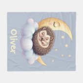 Niedlicher Igel Fleecedecke (Vorderseite (Horizontal))