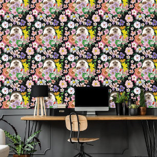 Niedlicher Igel Floral Tapete