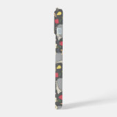 Niedlicher Igel Fruchtmuster Personalisiert iPhone 15 Hülle (Linke Seite)