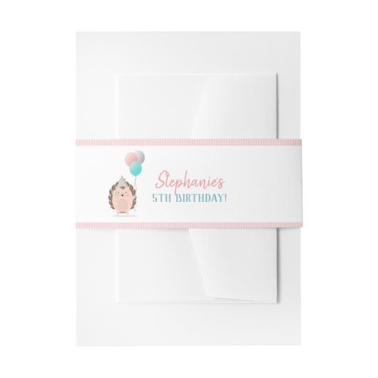 Niedlicher Igel Geburtstag Einladungsbanderole (Vorderseite Beispiel)