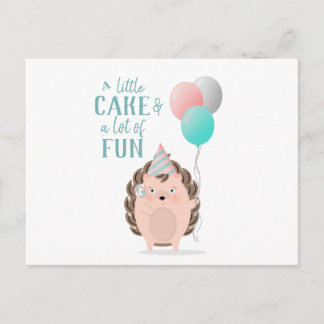 Niedlicher Igel Geburtstag Einladungspostkarte