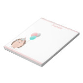 Niedlicher Igel Geburtstag Notizblock (Rotiert)