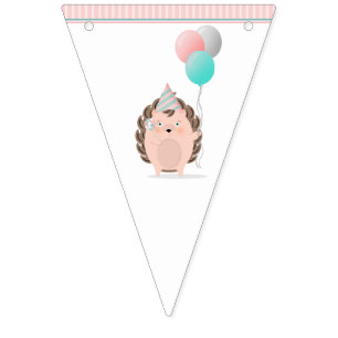 Niedlicher Igel Geburtstag Wimpelkette