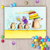 Niedlicher Igel Geburtstagskarte Postkarte