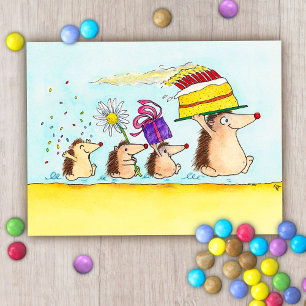 Niedlicher Igel Geburtstagskarte Postkarte
