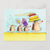 Niedlicher Igel Geburtstagskarte Postkarte (Vorderseite)