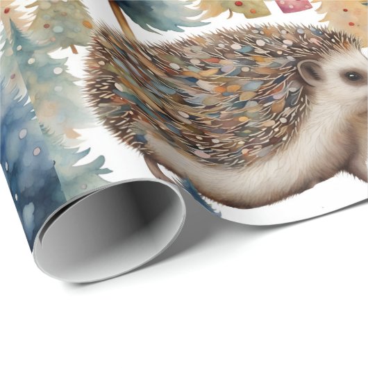 Niedlicher Igel Geschenkpapier (Rolleneckpunkt)