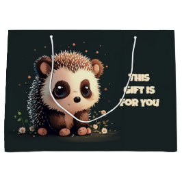Niedlicher Igel Gift Bag - Adorable Kawaii Art Große Geschenktüte