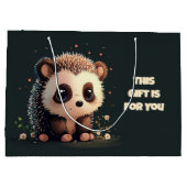 Niedlicher Igel Gift Bag - Adorable Kawaii Art Große Geschenktüte (Rückseite)