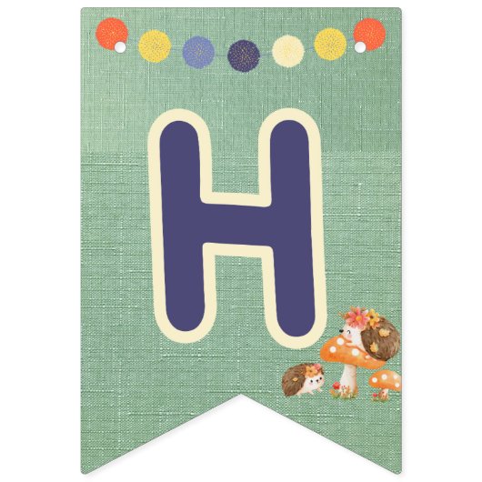 Niedlicher Igel Glückwunsch zum Geburtstag Banner  (Zweite Fahne)