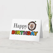 niedlicher Igel-Glückwunschkarte Karte (Vorderseite)