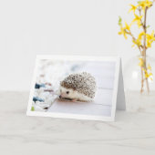 Niedlicher Igel-Grußkarte Karte (Gelbe Blume)