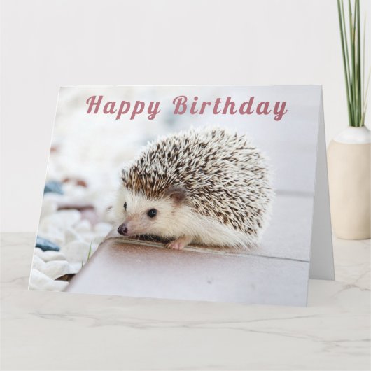 Niedlicher Igel - Happy Birthday Card Karte (Vorderseite)