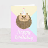 Niedlicher Igel Happy Birthday Karte (Vorderseite)