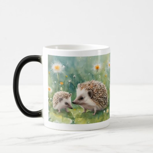 Niedlicher Igel Haustier - Schönes Tierdesign Verwandlungstasse (Links)