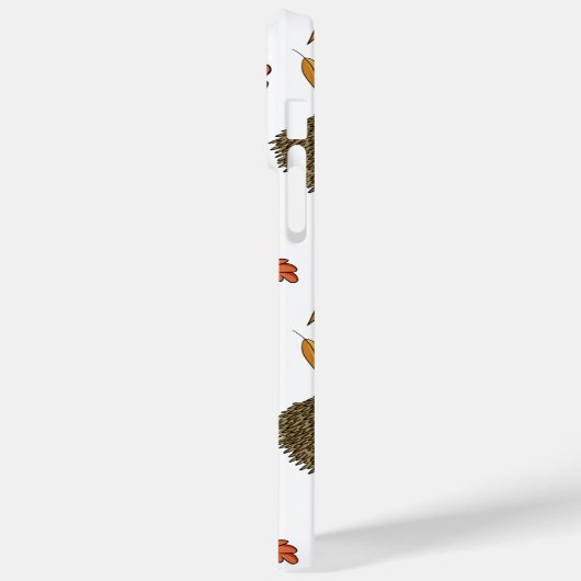 Niedlicher Igel Herbstleaves Muster Case-Mate iPhone Hülle (Rückseite / Links)