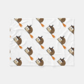 Niedlicher Igel Hexe Fleecedecke (Vorderseite (Horizontal))