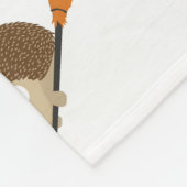 Niedlicher Igel Hexe Fleecedecke (Ecke)