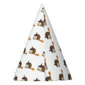Niedlicher Igel Hexe Partyhütchen (Rückseite)