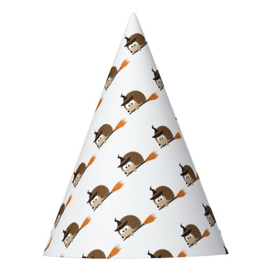 Niedlicher Igel Hexe Partyhütchen (Vorderseite)