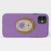Niedlicher Igel Holidning a Lila Heart Case-Mate iPhone Hülle (Rückseite (Horizontal))