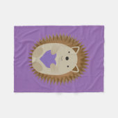 Niedlicher Igel Holidning a Lila Heart Fleecedecke (Vorderseite (Horizontal))