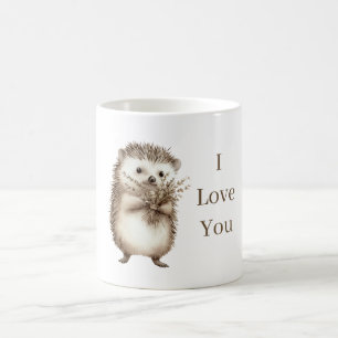 Niedlicher Igel Ich liebe dich Kaffeetasse