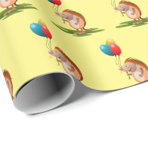 Niedlicher Igel Igele Geburtstagsgeschenkpapier Geschenkpapier