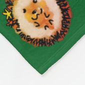 Niedlicher Igel im Herbst Fleecedecke (Ecke)