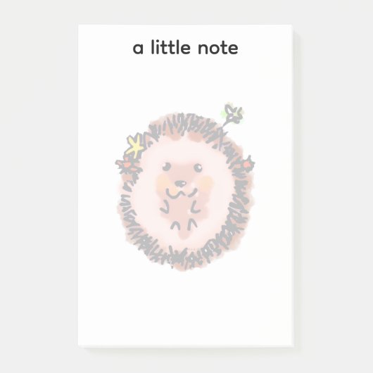 Niedlicher Igel im Herbst Post-it Klebezettel (Vorderseite)