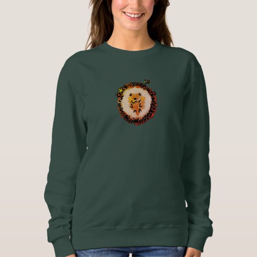 Niedlicher Igel im Herbst Sweatshirt (Vorderseite)