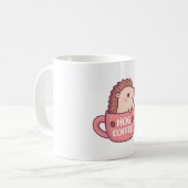 Niedlicher Igel in der Tasse, Hog Coffee Funny Kaffeetasse (Vorderseite Links)