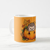 Niedlicher Igel in Pumpkin - Herbst Herbst Kaffeep Kaffeetasse (Vorderseite Links)