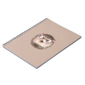 Niedlicher Igel in Wasserfarben Notizblock (Linke Seite)