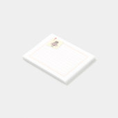 Niedlicher Igel Individuelle Name Herz Post-it Klebezettel (angewinkelt)