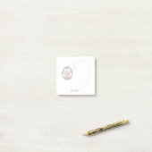 Niedlicher Igel Individuelle Name Herzbeschreibung Post-it Klebezettel (Auf Schreibtisch)