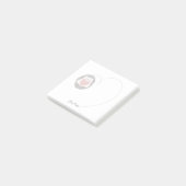 Niedlicher Igel Individuelle Name Herzbeschreibung Post-it Klebezettel (angewinkelt)