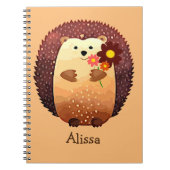 Niedlicher Igel Individuelle Name oder Etikett von Notizblock (Vorderseite)