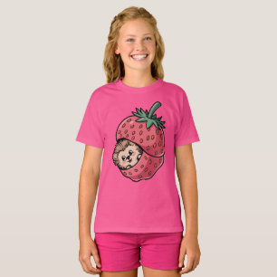 Niedlicher Igel Innen einer Erdbeere T-Shirt