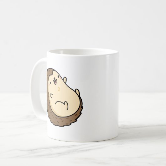Niedlicher Igel Kawaii Kaffeetasse (Vorderseite Links)