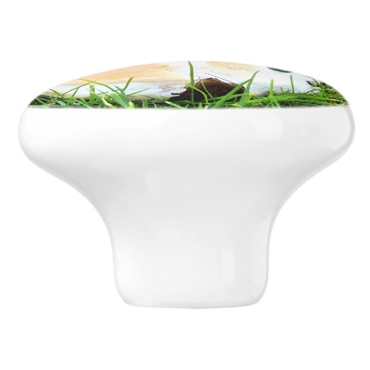 NIEDLICHER IGEL KERAMIKKNAUF (Seitenansicht)