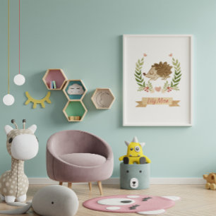 Niedlicher Igel Kinder Kinderzimmer Poster