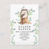 Niedlicher Igel Kinderdusche Windeln - Raffle Tick Begleitkarte (Vorderseite)