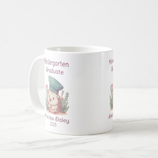 Niedlicher Igel Kindergarten Kaffeetasse (Vorderseite Links)