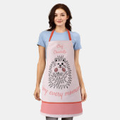 Niedlicher Igel. Koch Charlotte. Jeden Moment geni Schürze (Getragen)