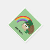 Niedlicher Igel Leprechaun Serviette (Ecke)
