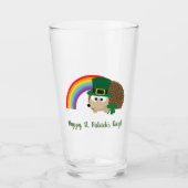 Niedlicher Igel Leprechaun St. Patrick's Day Glas (Vorderseite)