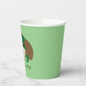 Niedlicher Igel Leprechaun St. Patrick's Day Pappbecher (Links)