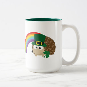 Niedlicher Igel Leprechaun Zweifarbige Tasse